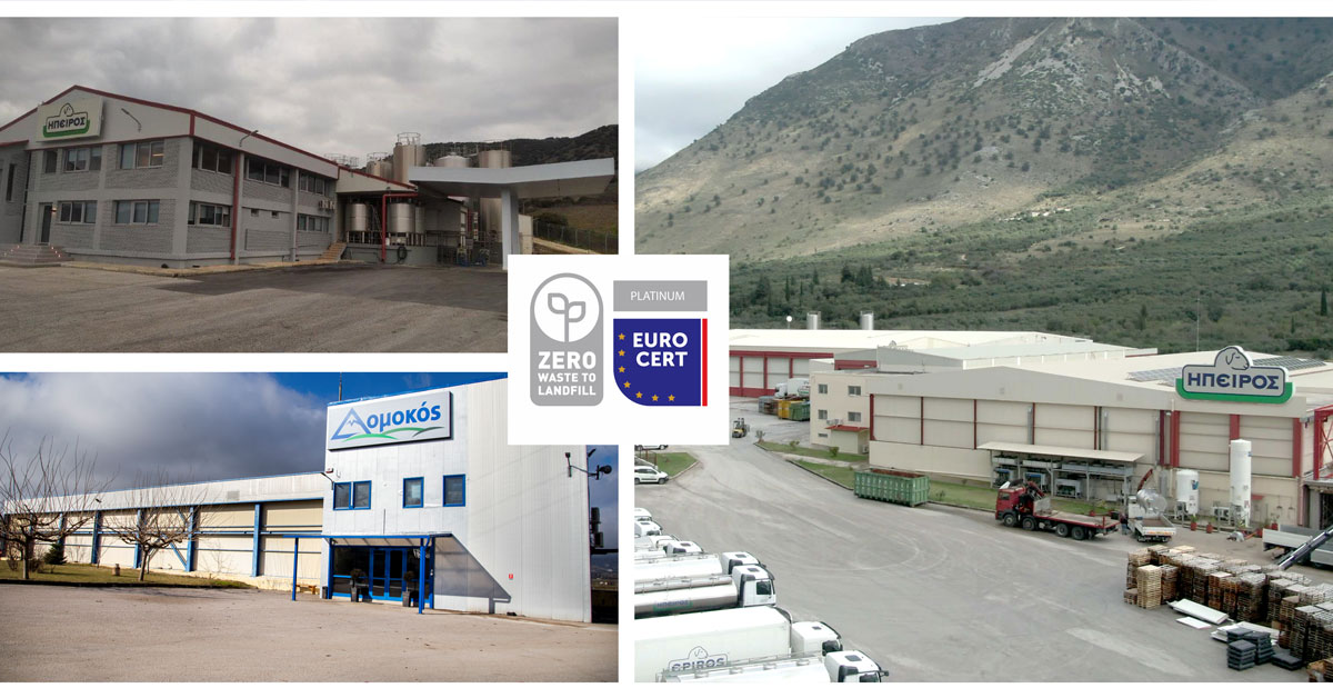 Ανώτατη “Platinum” πιστοποίηση βιωσιμότητας “Zero Waste to Landfill” για την ΗΠΕΙΡΟΣ